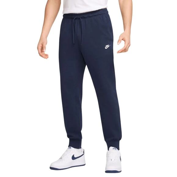 Nike Sportswear Club Mens L Knit Tapered Joggers Obsidian White FQ4330 451 NEW - Picture 1 of 5